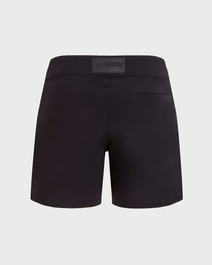 Vilebrequin - Men Flat Belt Swim Shorts Tailoring - Swimwear - Midnight - Black - Size XXL