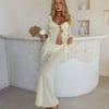 Citrus Glow Maxi Skirt Lemon