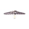 Pleat pendant shade in smoke glass