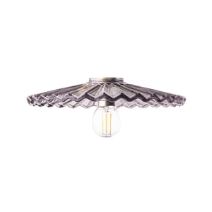 Pleat pendant shade in smoke glass