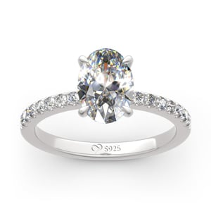 Jeulia Classic Oval Cut Sterling Silver Ring