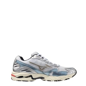 Mizuno Womens Wave Rider 10 Sport Trainer White / Vintage Khaki / Reef Waters
