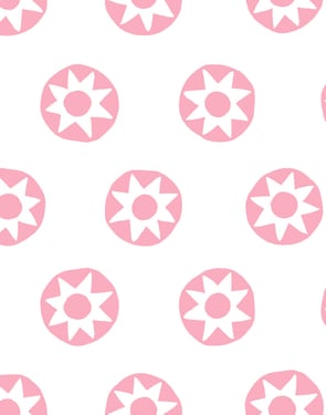 Sun Dial' Wallpaper by Tea Collection - Bubblegum - Traditional / 27 in. x 27 ft.