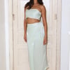 Your Rules Satin Maxi Skirt Sage