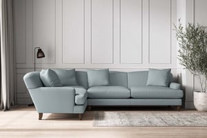 nkuku Deni Left Hand Corner Sofa | Make To Order | Grand | Recycled Cotton Horizon