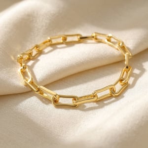 Customisable Hinged Link Paperclip Charm Bracelet - 22cm