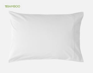 QE Home 310TC Bamboo Cotton Pillowcases in White (Set of 2), King
