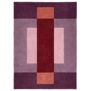 Sienna Block Rich Reds Rug - 200x290cm