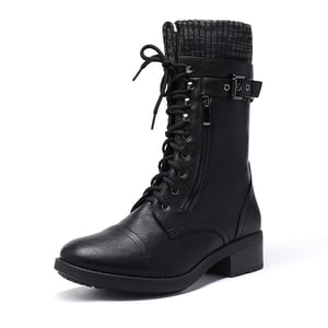 DREAM PAIRS Winter Mid Calf Riding Boots