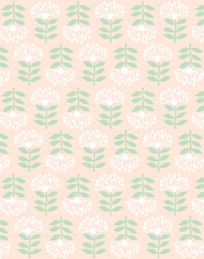 Stylized Papyrus' Wallpaper by Tea Collection - Peach - Traditional / 27 in. x 27 ft.