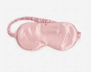 QE Home 100% Mulberry Silk Eye Mask in Blush, Pink