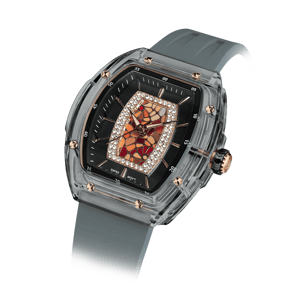 TSAR BOMBA Women's Quartz Watch | Grey | Swiss Movement Wristwatch | Cubic Zirconia Mother of Pearl Dial | Waterproof Sapphire Glass | Nucleus Femme 02 TB8219L