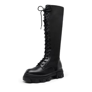 DREAM PAIRS Lace Up Knee High Boots