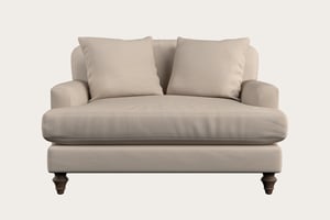 nkuku Deni Love Seat | Make To Order | Recycled Cotton Natural | No Colour
