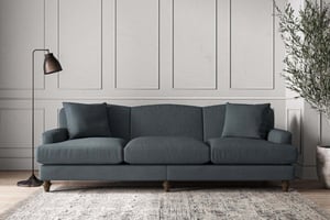 nkuku Deni Sofa | Make To Order | Super Grand | Brera Linen Dusk