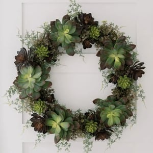 30" Artificial Succulent Wreath