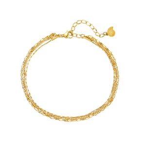 Delicate Trio Chain Anklet – Waterproof