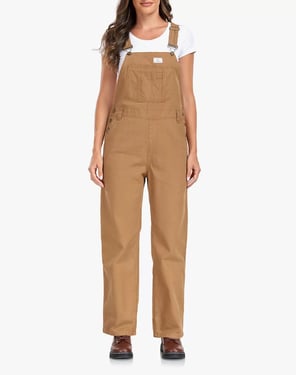 Women's Bib Overall Workwear with Adjustable Straps and Convenient Tool Pockets
