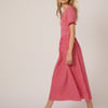 Red Gingham Eliza Midi Dress