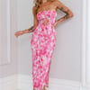Style Year Mesh Maxi Skirt Pink