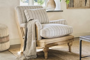 nkuku Abe Deconstructed Linen Armchair | Seating | One Size | Natural