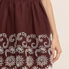 Brown Cutwork Greta Mini Dress