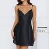 Dancing Desert Satin Mini Dress Black