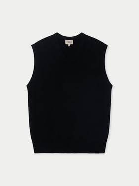 Timeless V-Neck Cashmere Vest - 2XL / Black / MK0313-1481/0000
