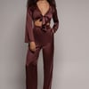 Goddiva Cut Out Satin Romper - Brown