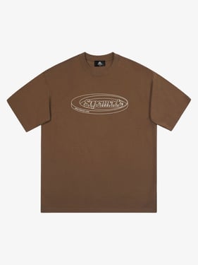 Thesupermade Font Logo Printing T-shirt - Brown / 2XL