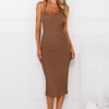 Coco Lush Midi Dress Brown