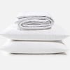 QE Home 3 in Piece Silk Bedding Starter Set, White, Double