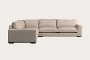 nkuku Guddu Large Left Hand Corner Sofa | Make To Order | Recycled Cotton Natural | No Colour
