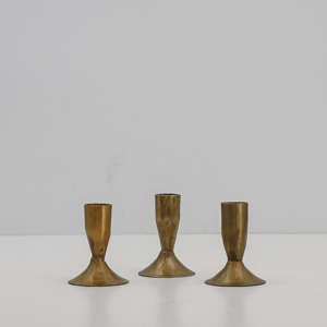 3.5" Iron Candleholders in Antique Brass