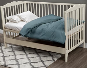 QE Home Bamboo Cotton Crib in Sized Duvet Cover, Bamboo Cotton in Spruce, Green