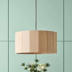 Stave pendant in natural wood