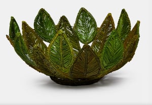 Stromanthe Handwoven Iraca Centerpiece - Dark Green