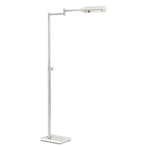 Noble Polished Nickel Steel Floor Task Reading Lamp