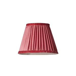 18cm pendant shade in currant silk with velvet tape