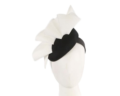 Black & white pillbox fascinator by Fillies Collection