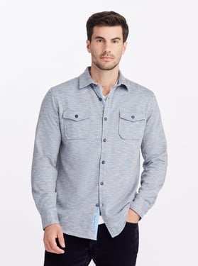 Robert Graham Storrs Long Sleeve Button Down Shirt Jacket