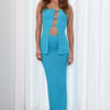 RUNAWAY Taya Maxi Skirt Aqua