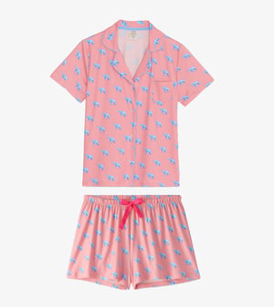 Women's Elephants Polyknit Short Pajama Set