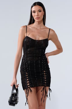 AKIRA Been A Ten Lace Mini Dress | Black | Size 2X