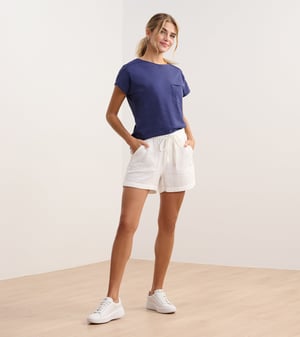 Slouchy Pocket Tee - Patriot Blue