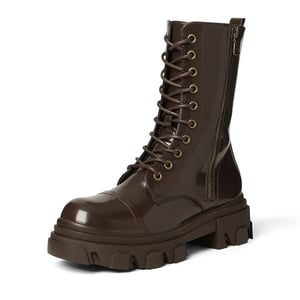 DREAM PAIRS Mid Calf Combat Boots