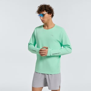 Men's ANTA Run Long Sleeve Top - Neon Green / XL