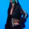 AKIRA Big Hit Tulle Trim Blazer | Black | Size Small