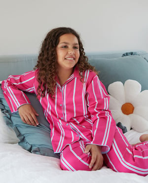 Chloe Girls Printed Stripe Pyjama Set - 12-13