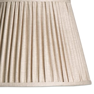 45cm straight empire shade in pleated natural linen